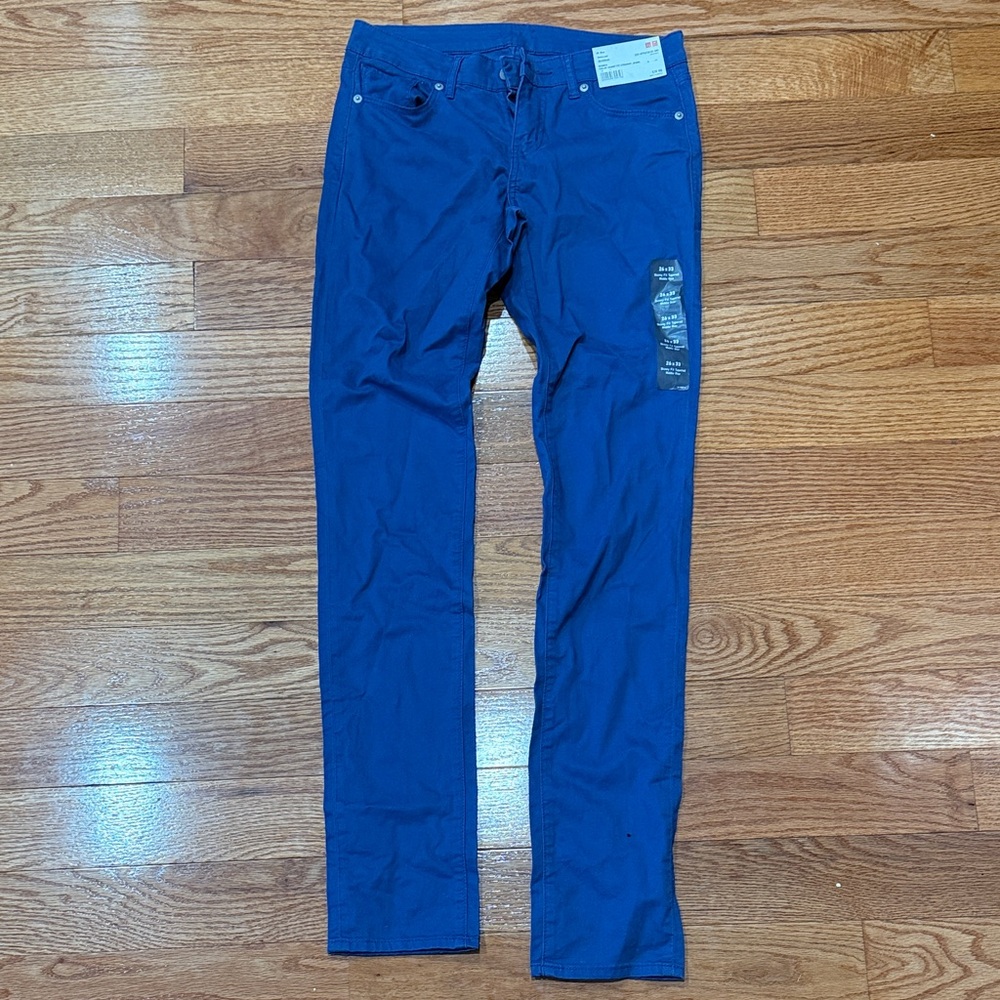 Uniqlo Women's Straight Leg Jeans - Vibrant Blue - Size 26x33 - 64 Blue